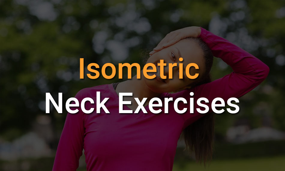 Image depicting a person performing isometric neck exercises